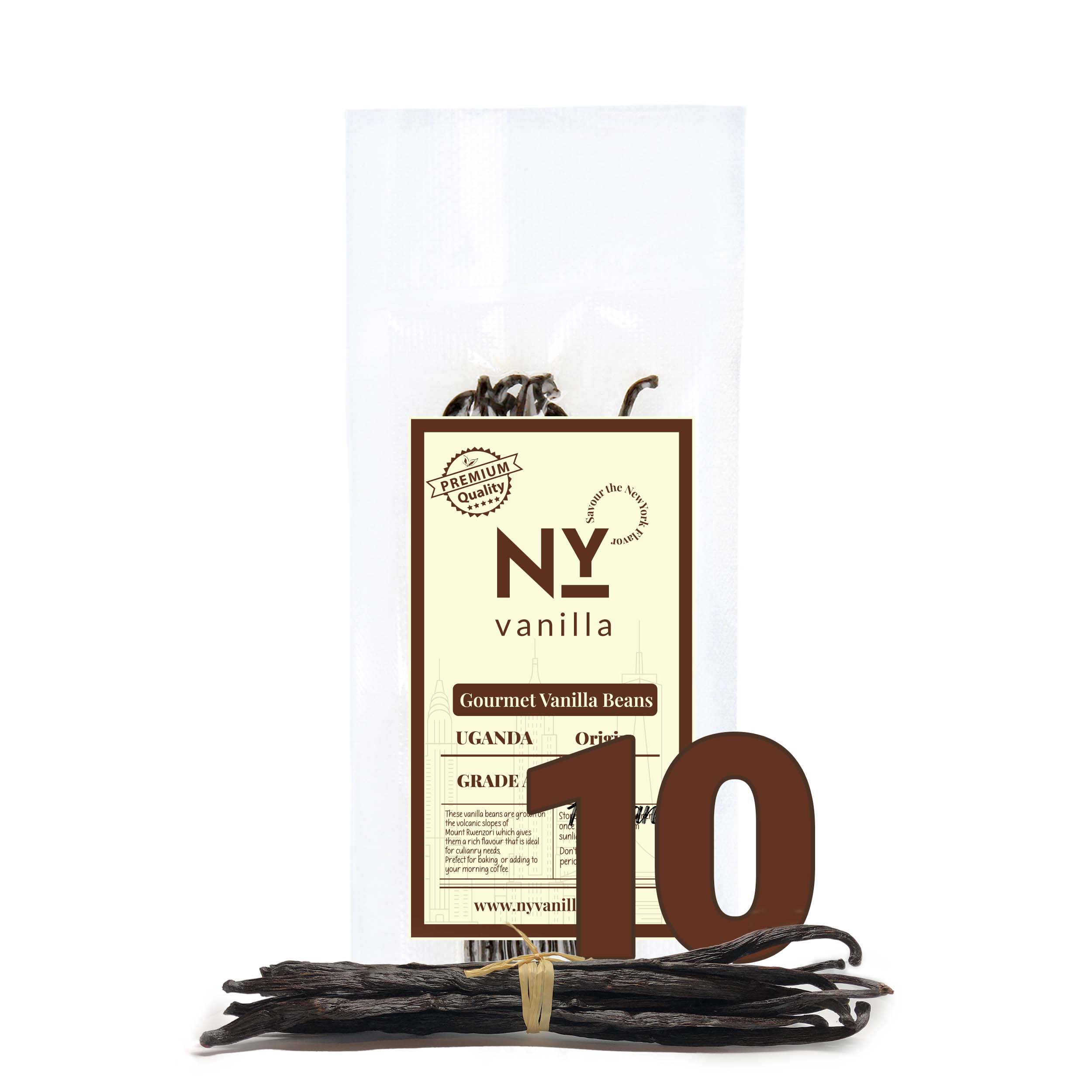 Grade A Ugandan Vanilla Beans – Whole Bulk Vanilla Pods for Baking & Extracts | Non-GMO