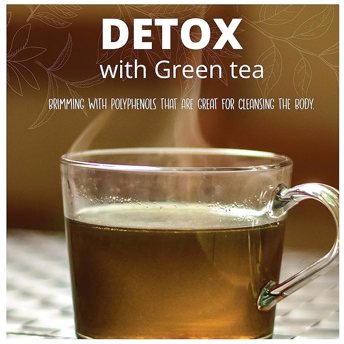 Akshit 75 Green Tea Bags, 100% Pure Green Leaf Tea, Green Tea (té verde), Caffeine-Free, Relaxing Tea, Non-Gmo, Brew Hot or Iced Tea.