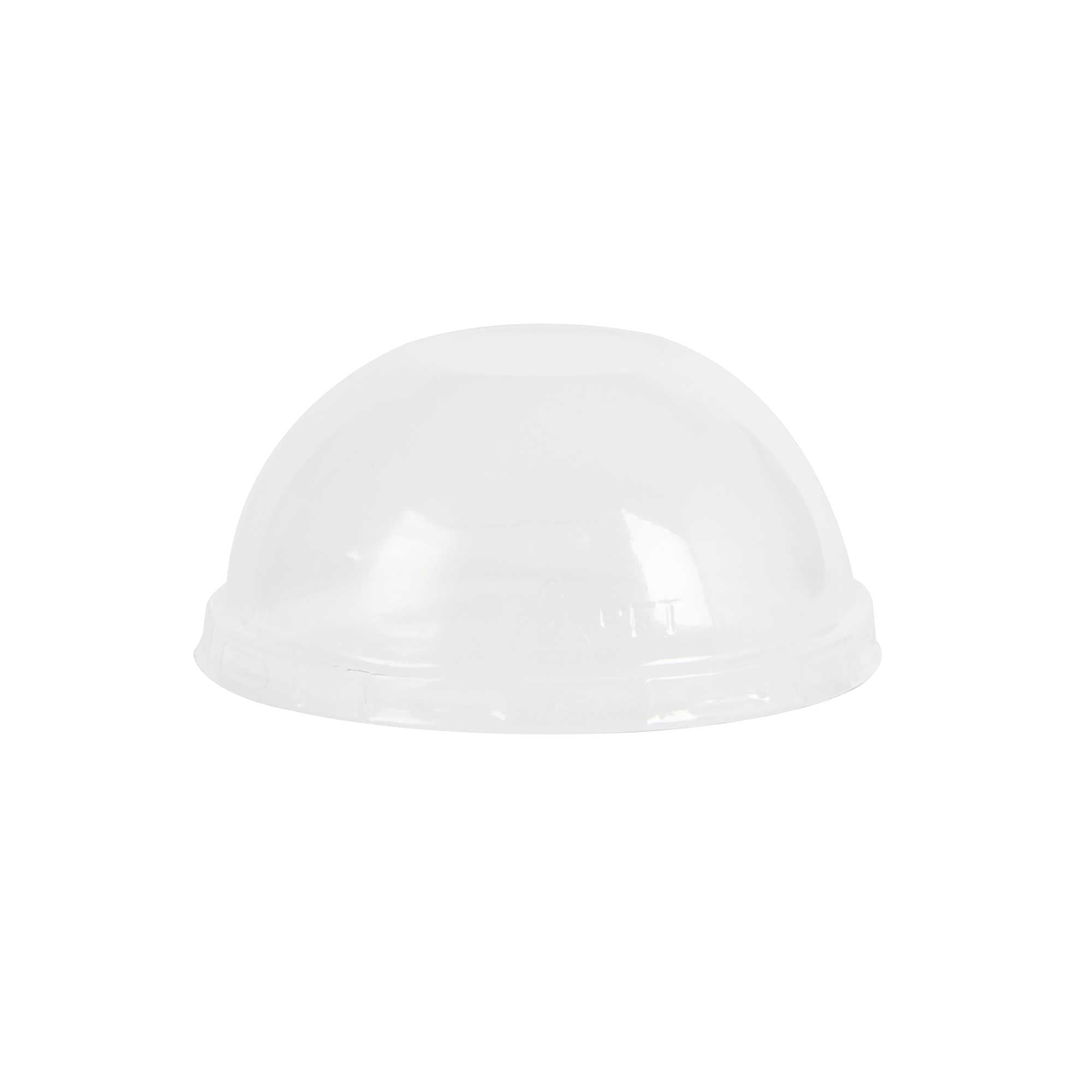 Pastry Tek 4 oz Round Gold Aluminum Baking Cup - with Plastic Dome Lid - 3 1/4" x 3 1/4" x 1 1/2" - 100 count box