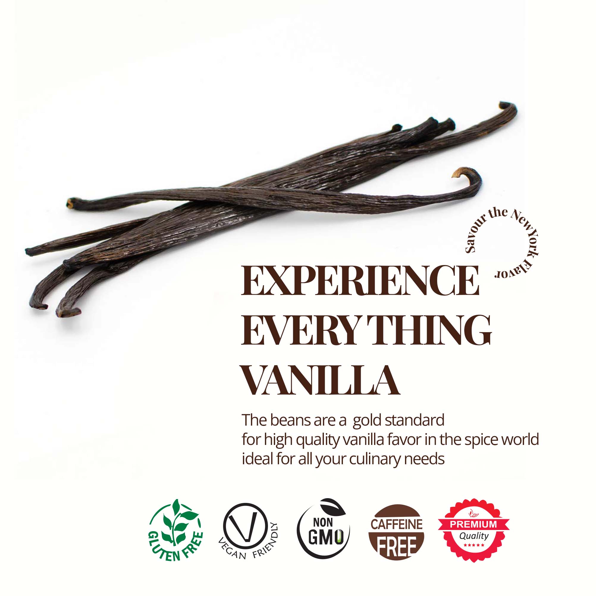 Grade A Ugandan Vanilla Beans – Whole Bulk Vanilla Pods for Baking & Extracts | Non-GMO