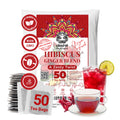 Akshit 50 Hibiscus Ginger Tea Bags – Natural Hibiscus Tea Blend with Hibiscus Flowers & Ginger Root, Stress Relieving & Energy Tea