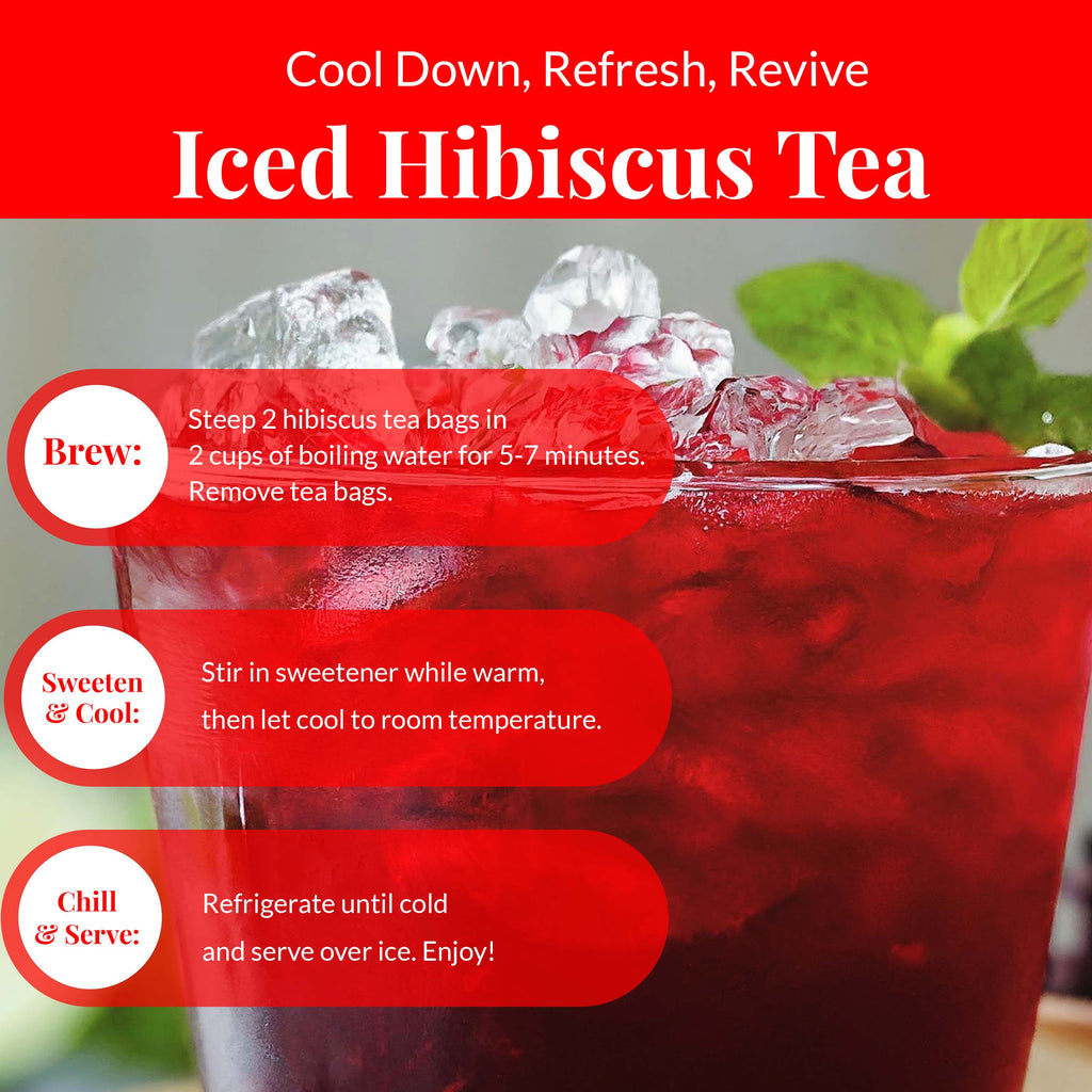 Akshit 50 Hibiscus Ginger Tea Bags – Natural Hibiscus Tea Blend with Hibiscus Flowers & Ginger Root, Stress Relieving & Energy Tea