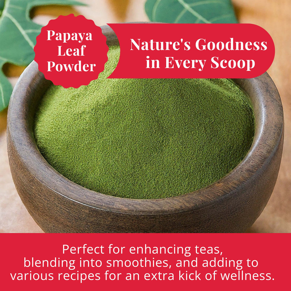 Akshit Papaya Leaves, Hojas de papaya, 2.6oz, Dried Papaya Leaf, Herbal Tea, Non GMO, Caffeine free, Sugar free, Rich In Vitamins.