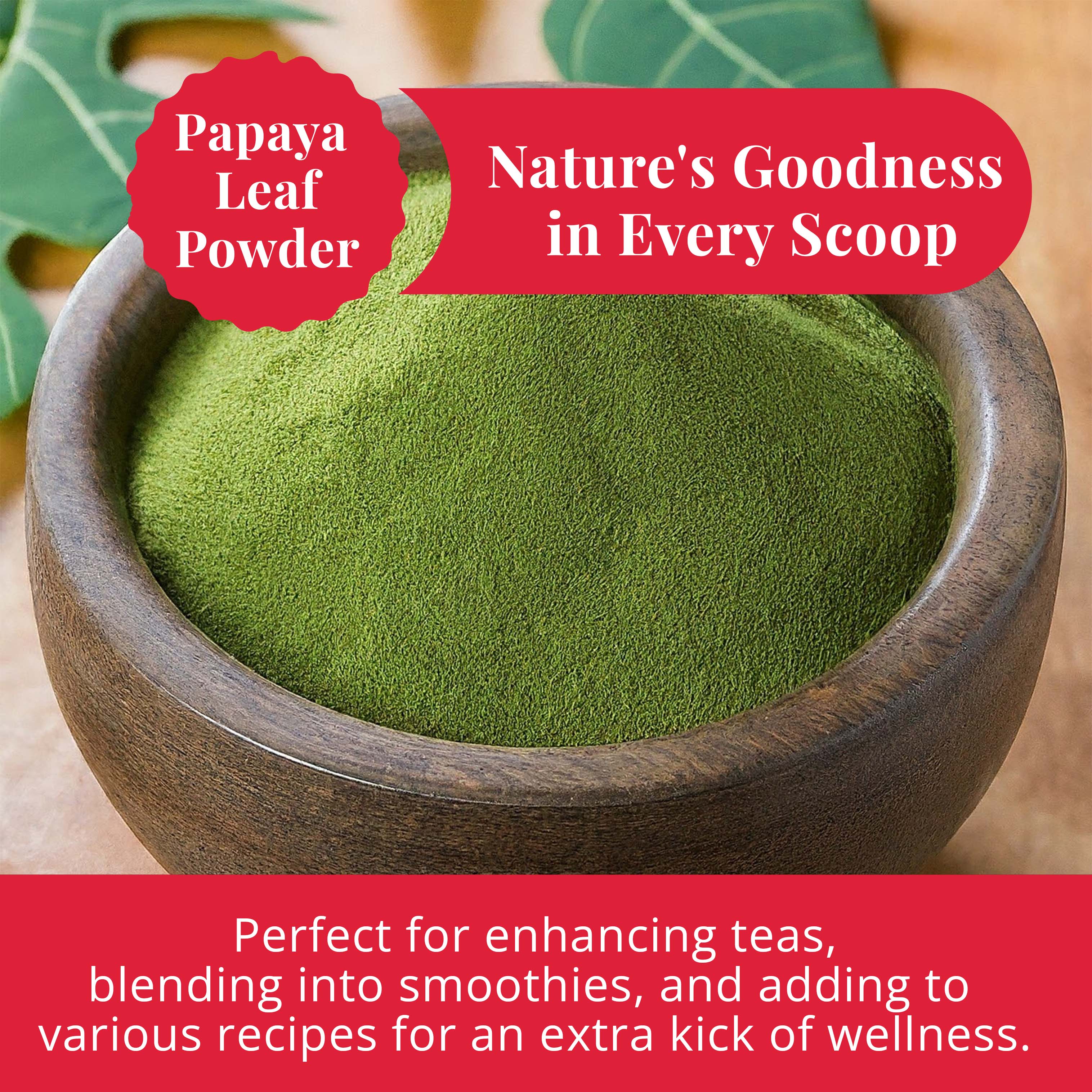 Akshit Papaya Leaves, Hojas de papaya, 2.6oz, Dried Papaya Leaf, Herbal Tea, Non GMO, Caffeine free, Sugar free, Rich In Vitamins.